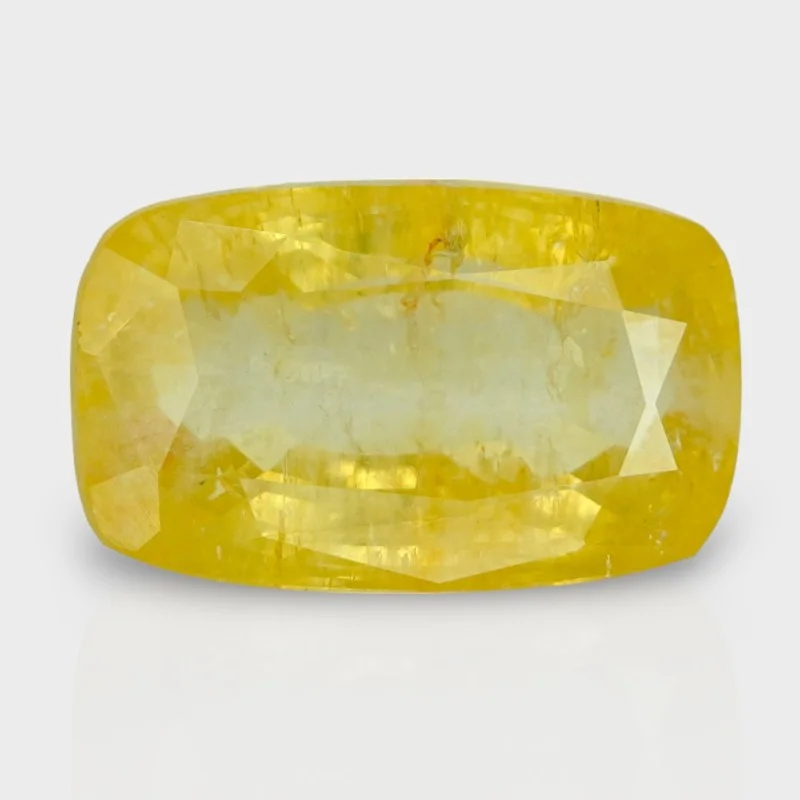 9.37 Cts. Natural Yellow Sapphire Faceted Cushion Loose Gemstone