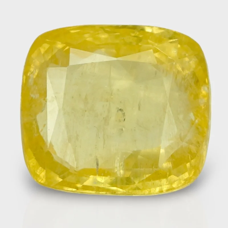 8.9 Cts. Natural Yellow Sapphire Faceted Cushion Loose Gemstone