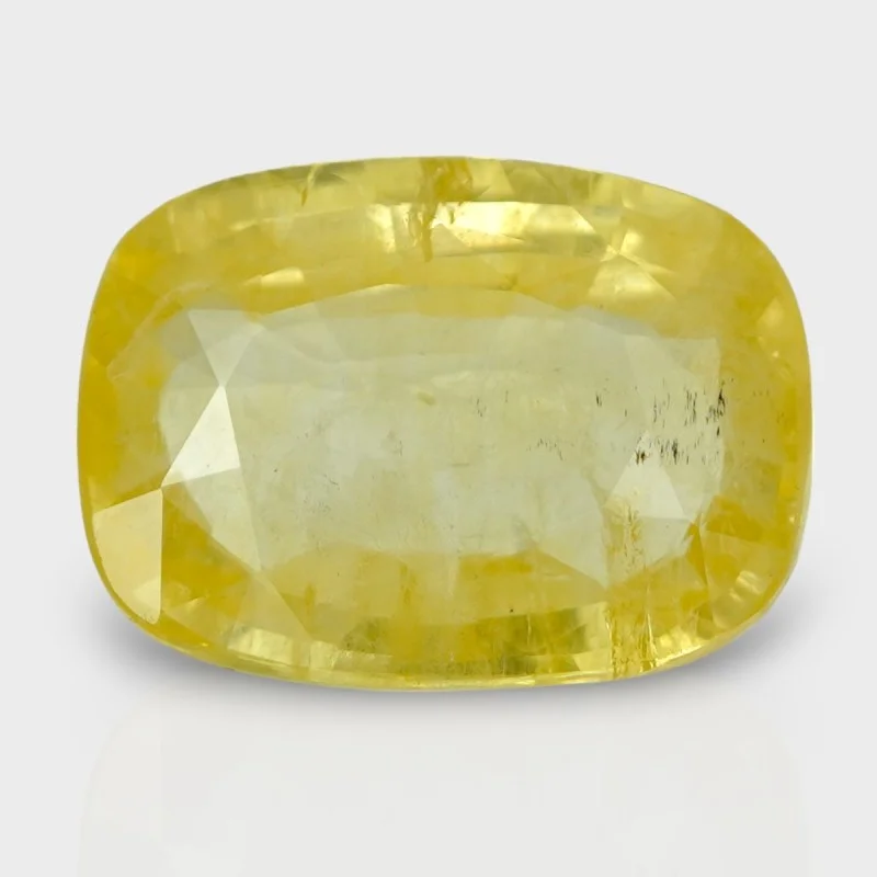 9.63 Cts. Natural Yellow Sapphire Faceted Cushion Loose Gemstone