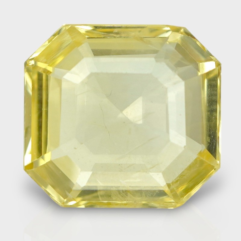 10.84 Cts. Natural Yellow Sapphire Faceted Octagon Loose Gemstone