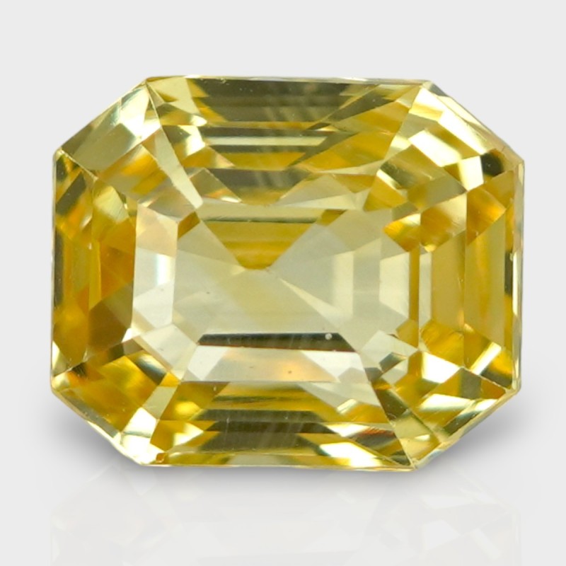 6.05 Cts. Natural Yellow Sapphire Faceted Octagon Loose Gemstone