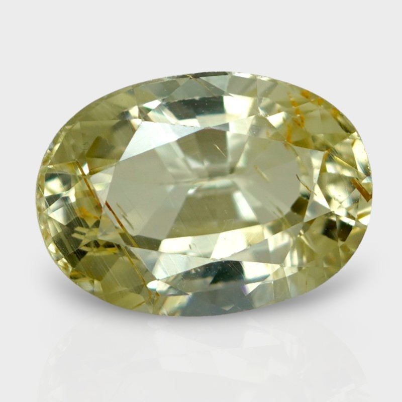 5.09 Cts. Natural Yellow Sapphire Faceted Oval Loose Gemstone