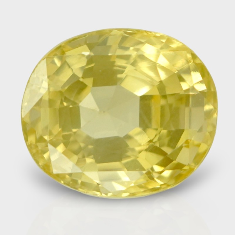 9.57 Cts. Natural Yellow Sapphire Faceted Oval Loose Gemstone