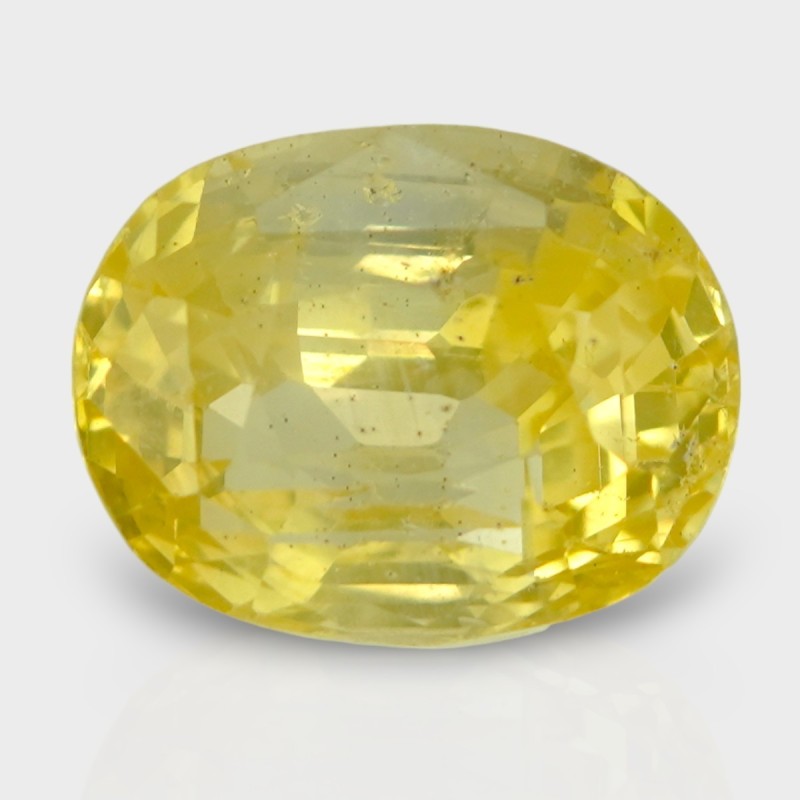 12.07 Cts. Natural Yellow Sapphire Faceted Oval Loose Gemstone