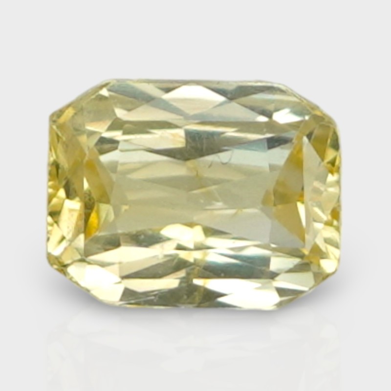 3.06 Cts. Natural Yellow Sapphire Step Cut Octagon Loose Gemstone