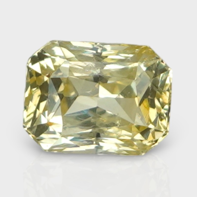 3.04 Cts. Natural Yellow Sapphire Step Cut Octagon Loose Gemstone