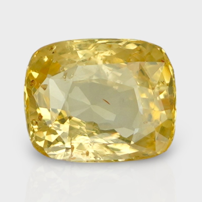 5.58 Cts. Natural Yellow Sapphire Faceted Cushion Loose Gemstone