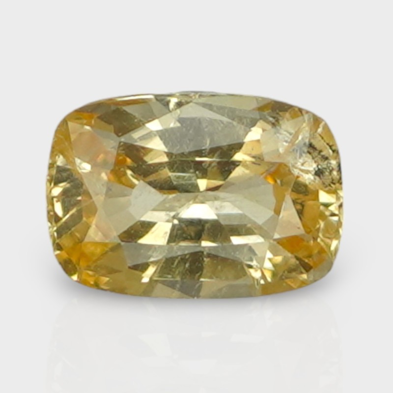 3.01 Cts. Natural Yellow Sapphire Faceted Cushion Loose Gemstone