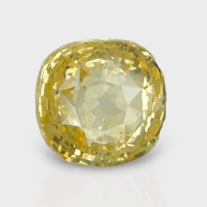 6.78 Cts. Natural Yellow Sapphire Faceted Square Cushion  Loose Gems