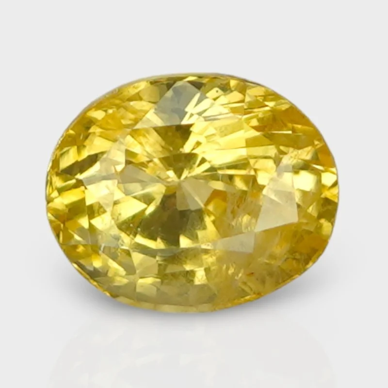 5.74 Cts. Natural Yellow Sapphire Faceted Oval Loose Gemstone