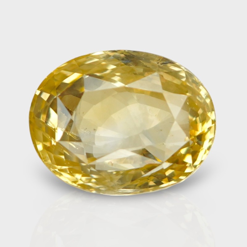 8.17 Cts. Natural Yellow Sapphire Faceted Oval Loose Gemstone