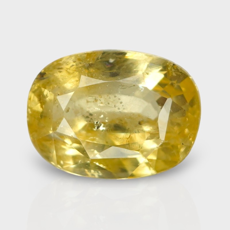 7.73 Cts. Natural Yellow Sapphire Faceted Cushion Loose Gemstone