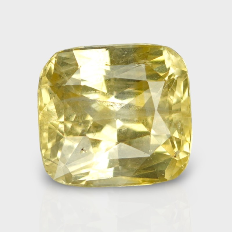 6.93 Cts. Natural Yellow Sapphire Faceted Cushion Loose Gemstone