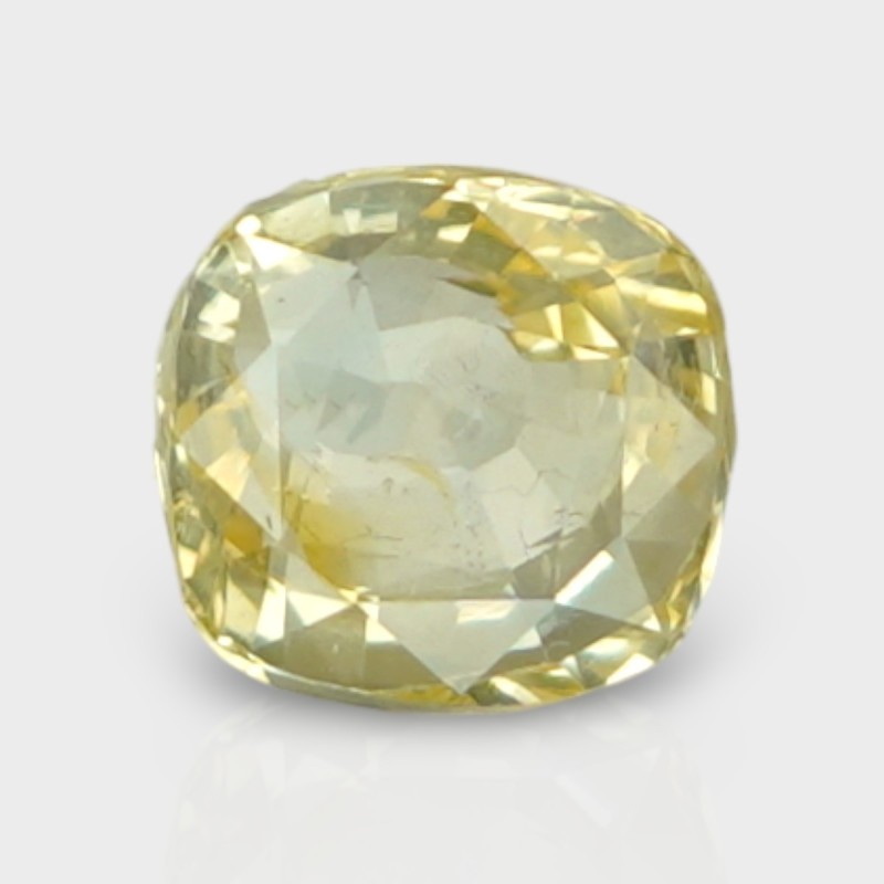 3.03 Cts. Natural Yellow Sapphire Faceted Square Cushion  Loose Gems