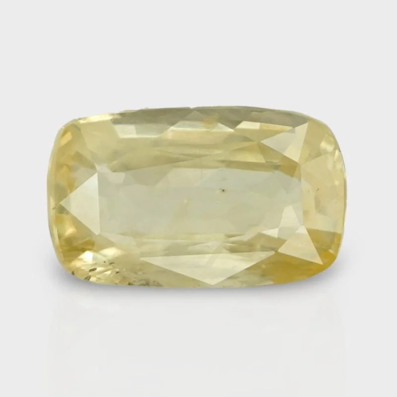 7.25 Cts. Natural Yellow Sapphire Faceted Cushion Loose Gemstone