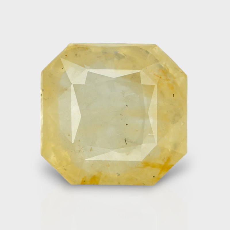 6.82 Cts. Natural Yellow Sapphire Step Cut Octagon Loose Gemstone