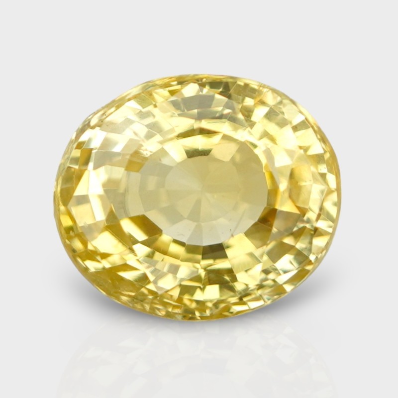 7.48 Cts. Natural Yellow Sapphire Faceted Oval Loose Gemstone