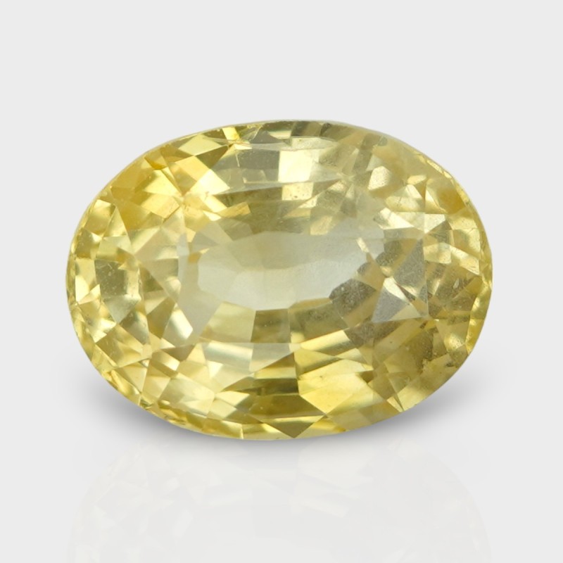 7.11 Cts. Natural Yellow Sapphire Faceted Oval Loose Gemstone