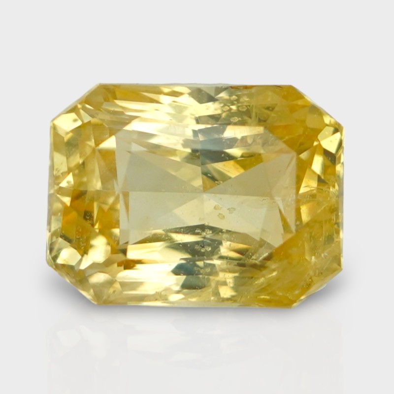 7.67 Cts. Natural Yellow Sapphire Princess Cut Octagon Loose Gemstone