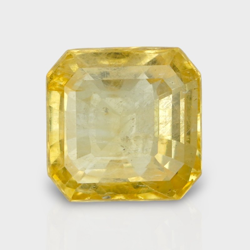 8.85 Cts. Natural Yellow Sapphire Step Cut Octagon Loose Gemstone