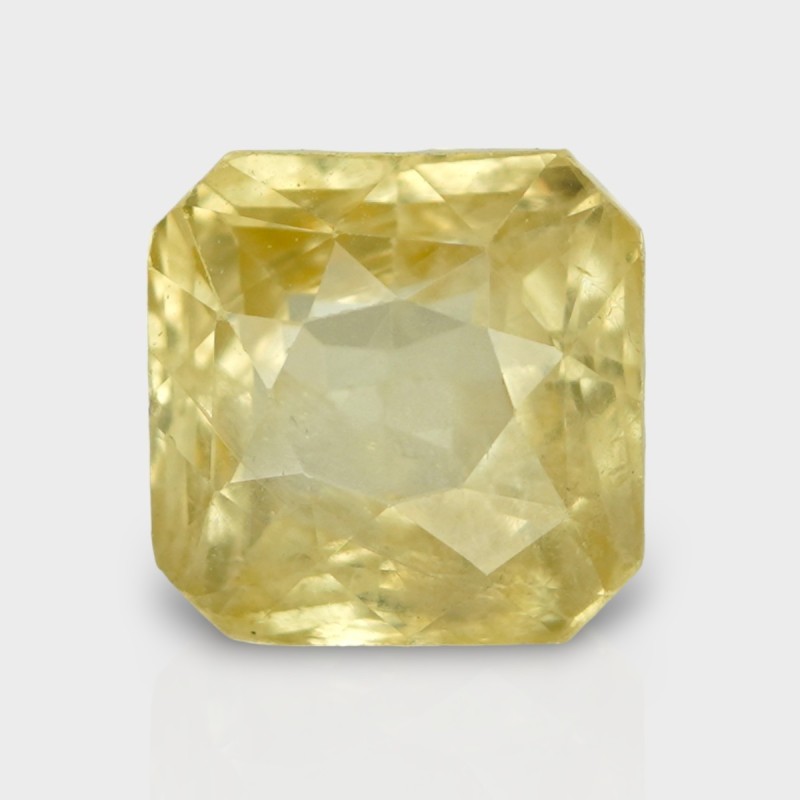 9.59 Cts. Natural Yellow Sapphire Step Cut Octagon Loose Gemstone