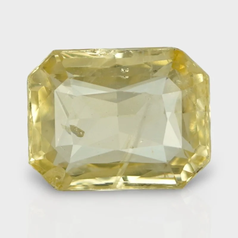 9.14 Cts. Natural Yellow Sapphire Step Cut Octagon Loose Gemstone