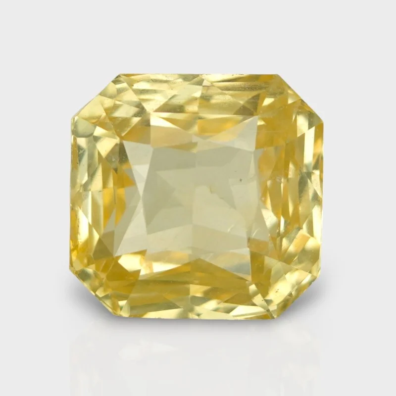 14.35 Cts. Natural Yellow Sapphire Step Cut Octagon Loose Gemstone