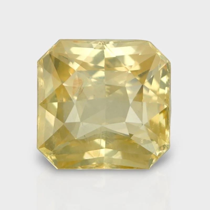 10.02 Cts. Natural Yellow Sapphire Step Cut Octagon Loose Gemstone