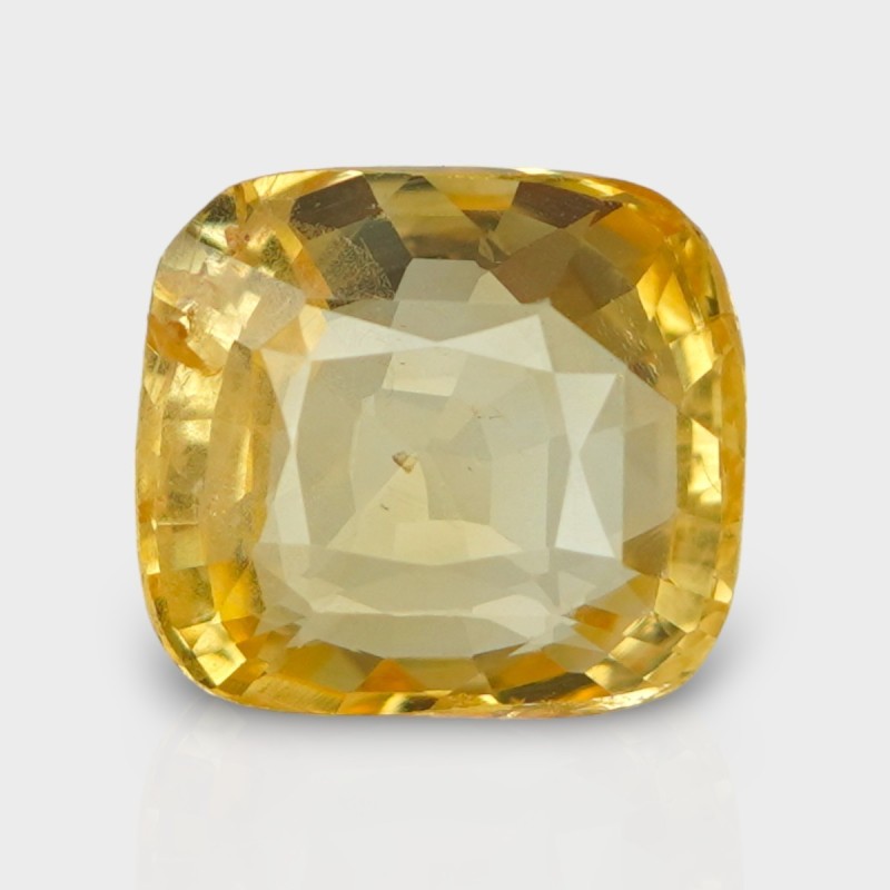 5.05 Cts. Natural Yellow Sapphire Faceted Cushion Loose Gemstone