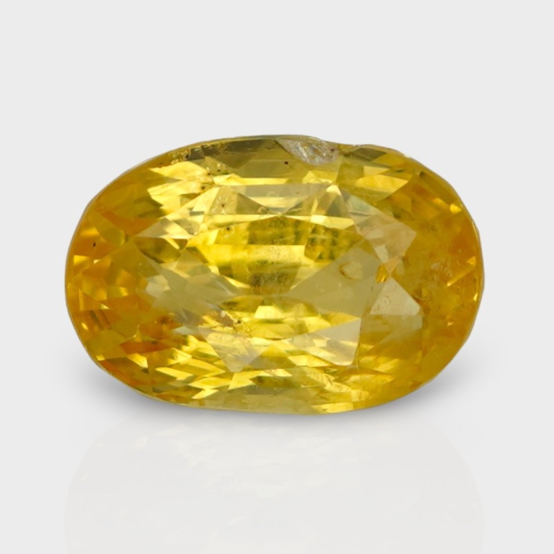 5.05 Cts. Natural Yellow Sapphire Faceted Oval Loose Gemstone