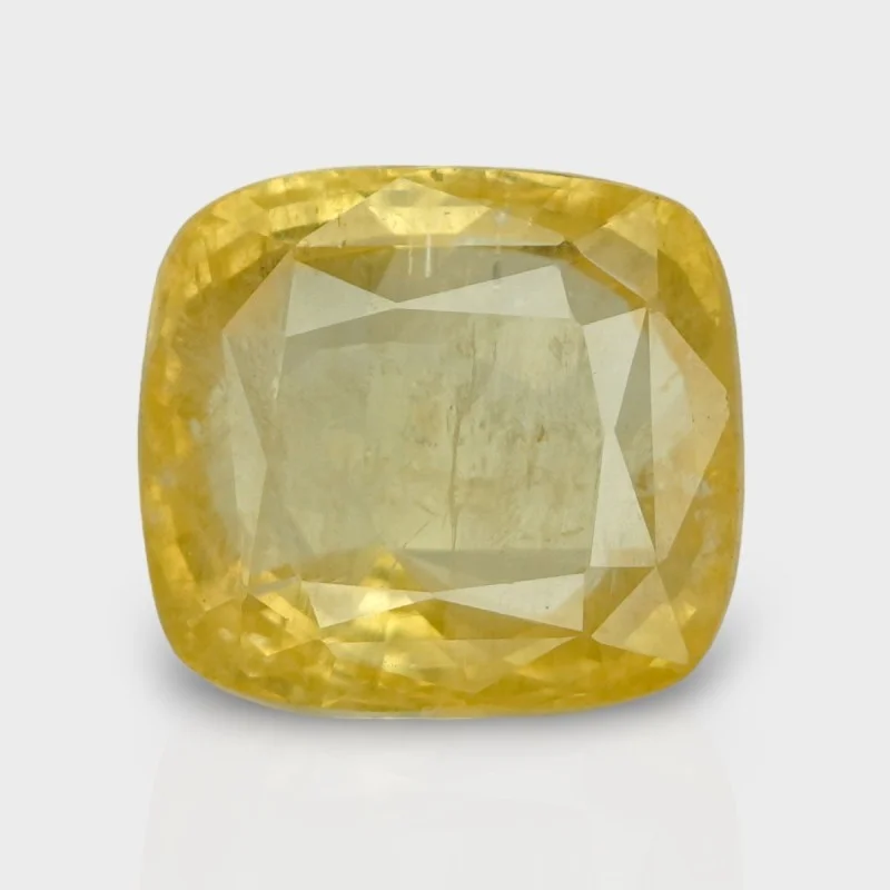 8.92 Cts. Natural Yellow Sapphire Faceted Cushion Loose Gemstone