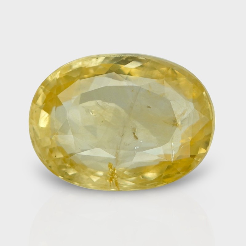 10.12 Cts. Natural Yellow Sapphire Faceted Oval Loose Gemstone