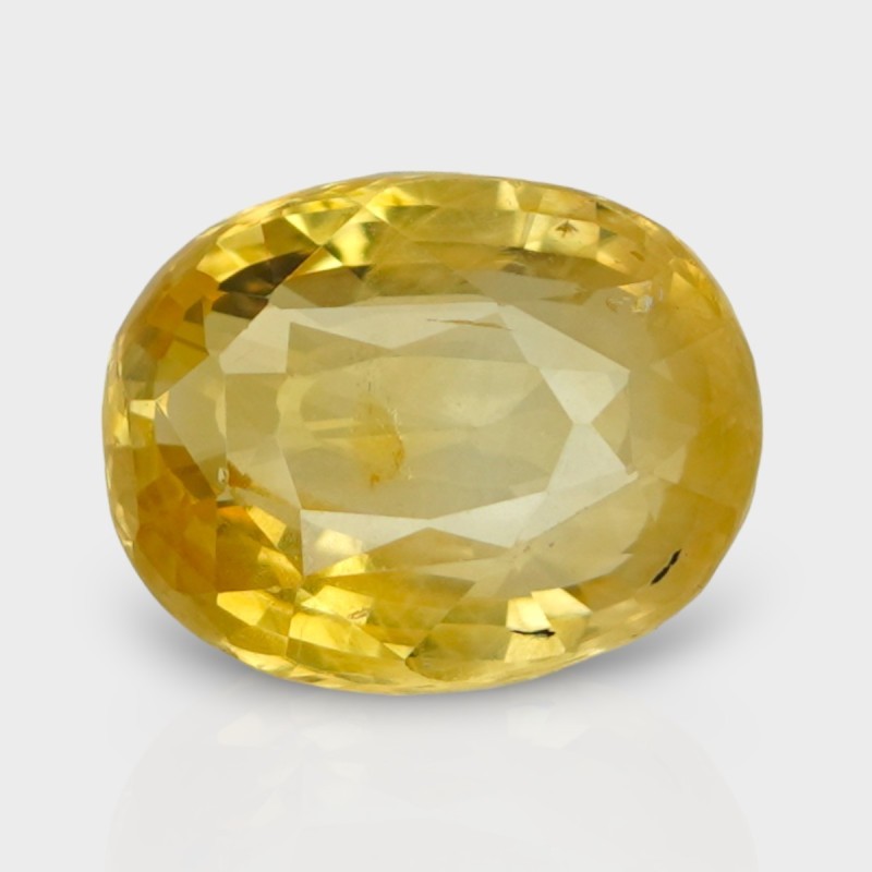 5.02 Cts. Natural Yellow Sapphire Faceted Oval Loose Gemstone