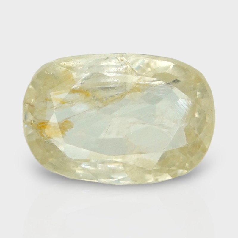 5.13 Cts. Natural Yellow Sapphire Faceted Oval Loose Gemstone