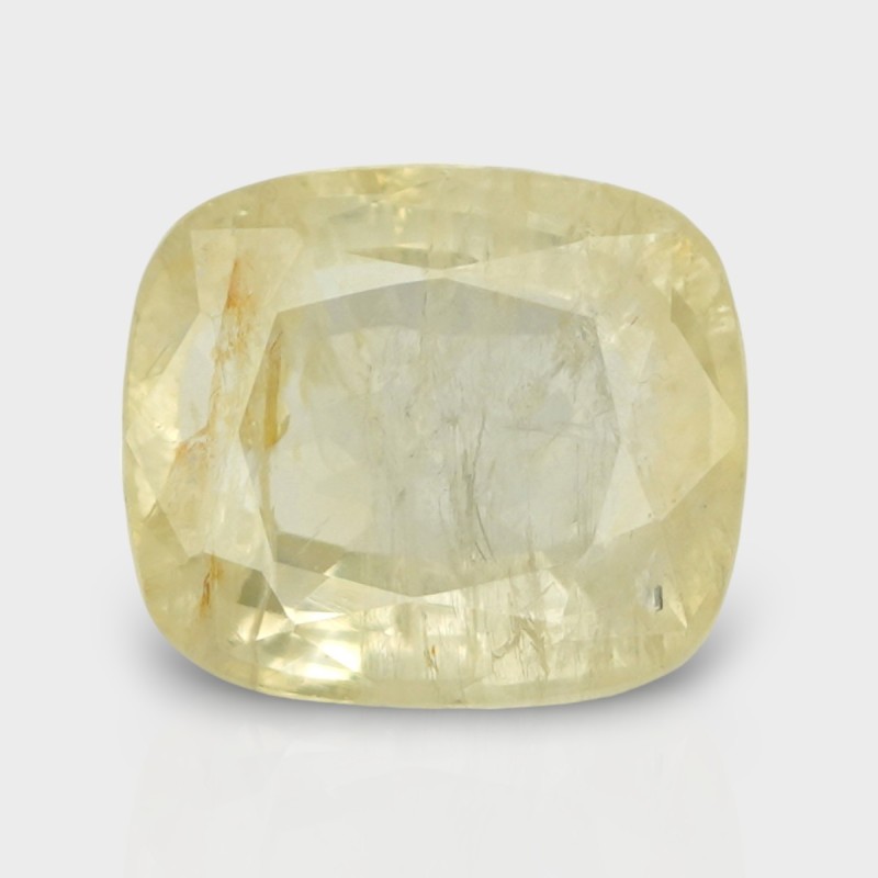 6.2 Cts. Natural Yellow Sapphire Faceted Cushion Loose Gemstone