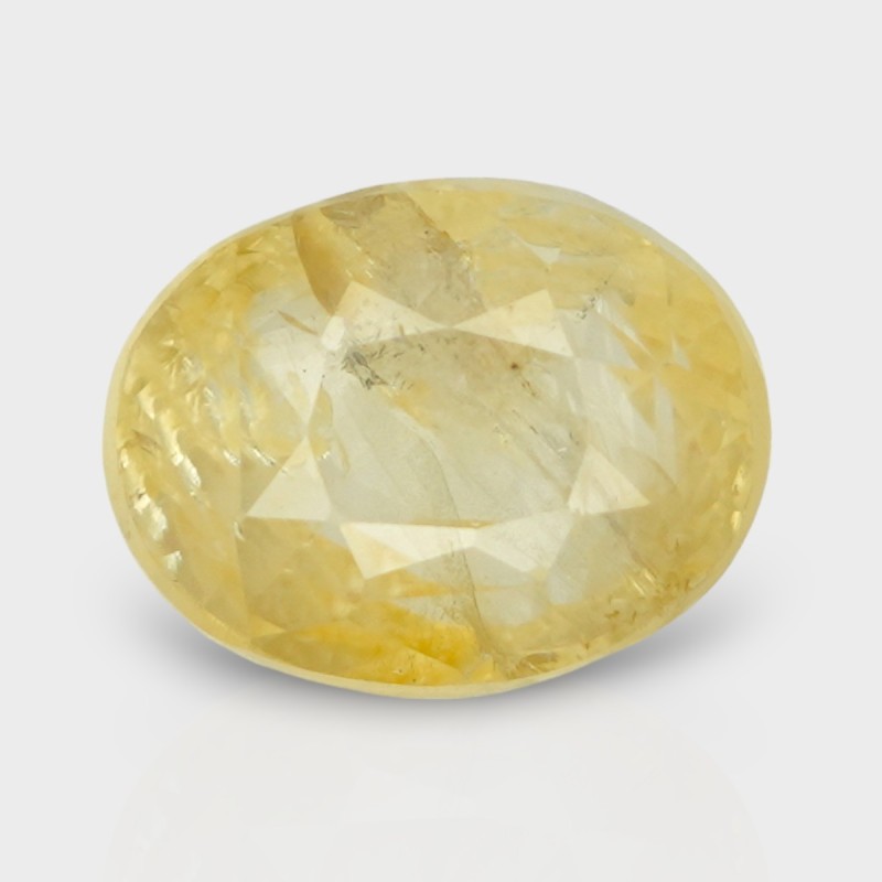 6.2 Cts. Natural Yellow Sapphire Faceted Oval Loose Gemstone