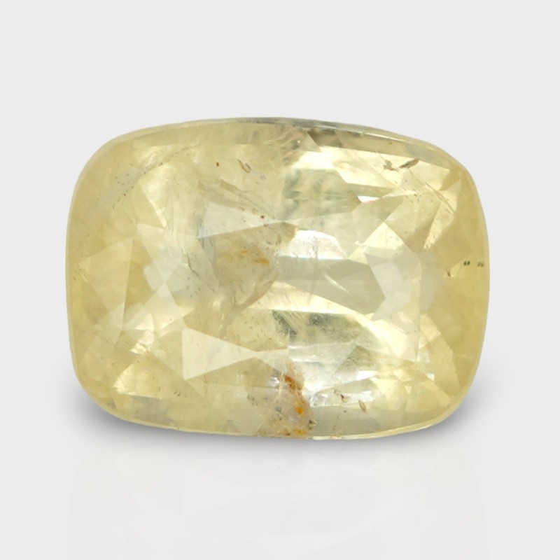 5.5 Cts. Natural Yellow Sapphire Faceted Cushion Loose Gemstone