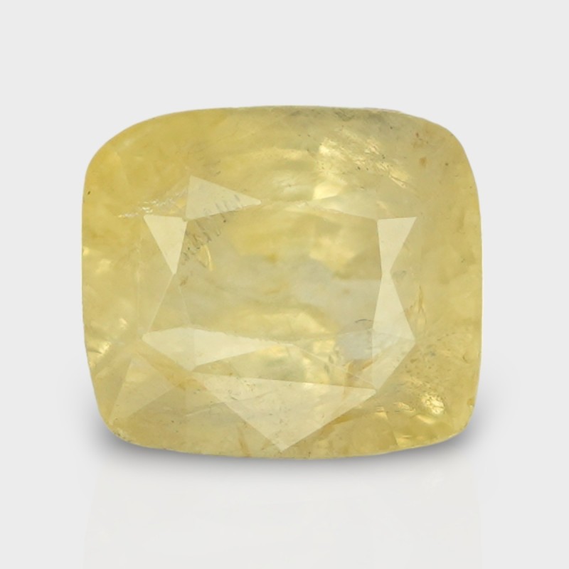 5.62 Cts. Natural Yellow Sapphire Faceted Cushion Loose Gemstone