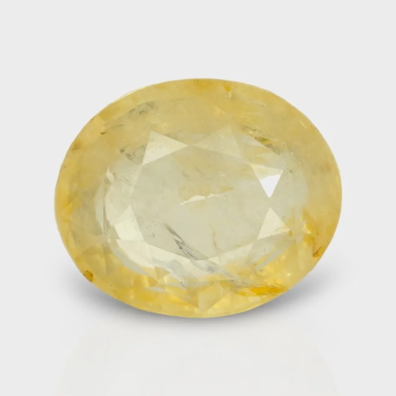 9.18 Cts. Natural Yellow Sapphire Faceted Oval Loose Gemstone