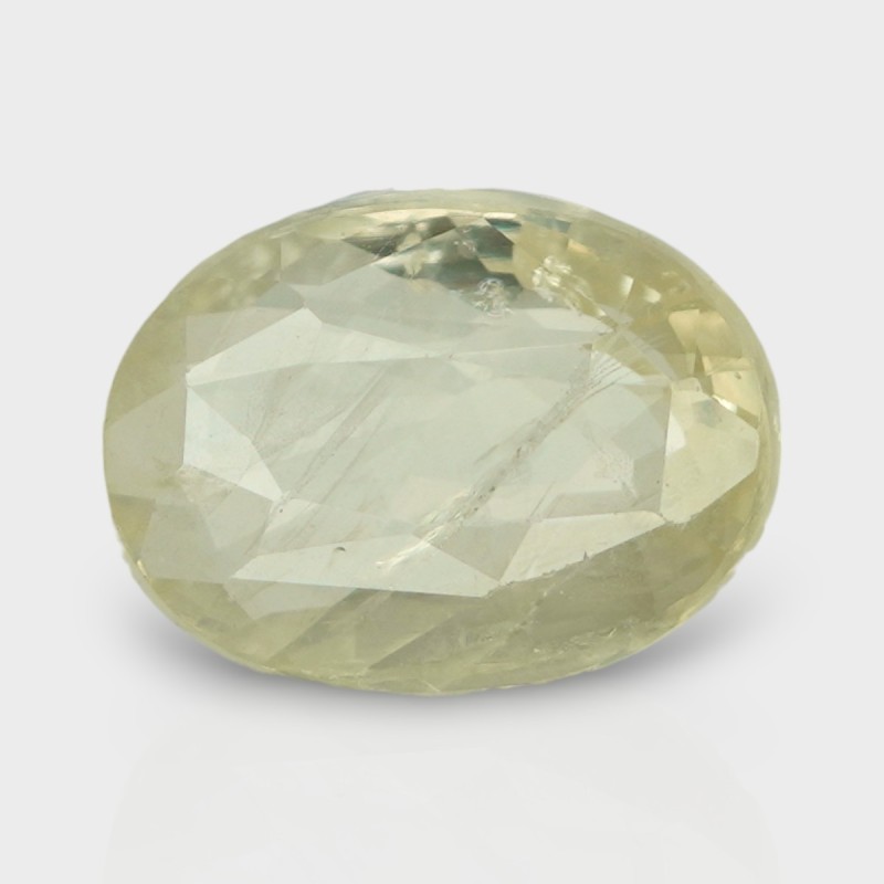 5.1 Cts. Natural Yellow Sapphire Faceted Oval Loose Gemstone