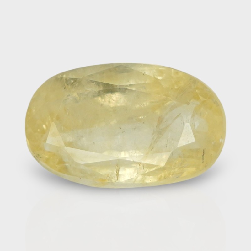 6.57 Cts. Natural Yellow Sapphire Faceted Oval Loose Gemstone