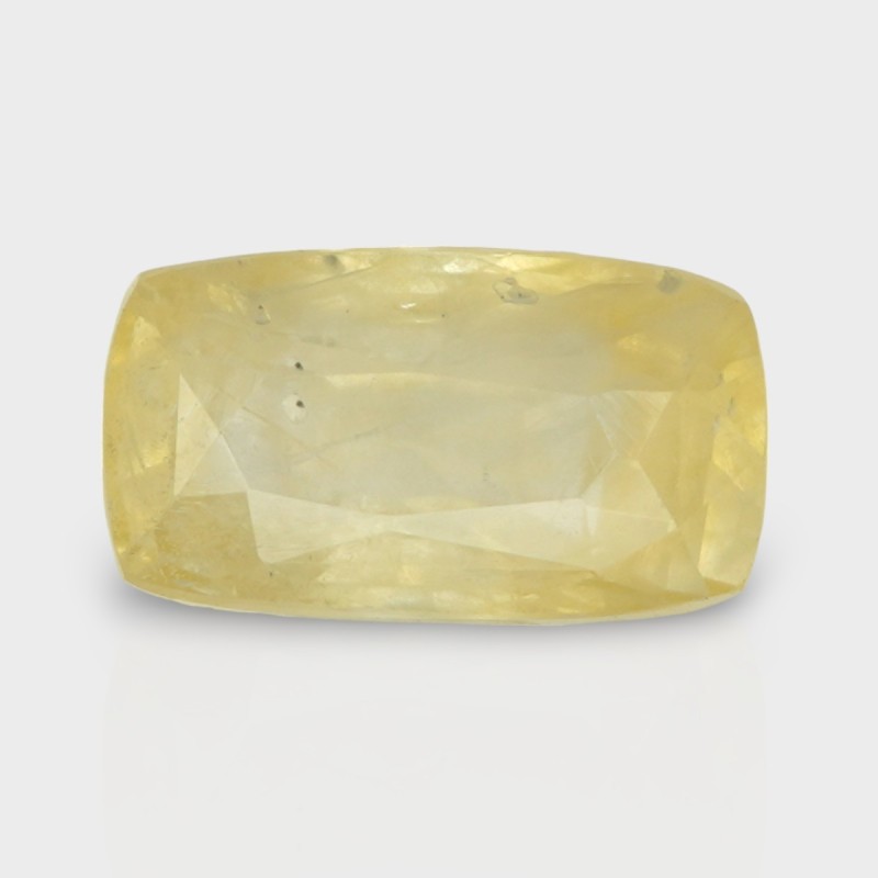 6.1 Cts. Natural Yellow Sapphire Faceted Cushion Loose Gemstone