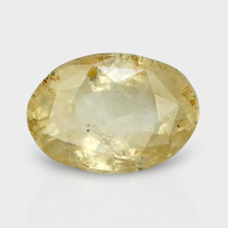 4 Cts. Natural Yellow Sapphire Faceted Oval Loose Gemstone