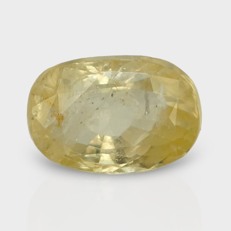 4.28 Cts. Natural Yellow Sapphire Faceted Oval Loose Gemstone