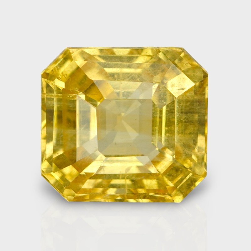 13.44 Cts. Natural Yellow Sapphire Step Cut Octagon Loose Gemstone