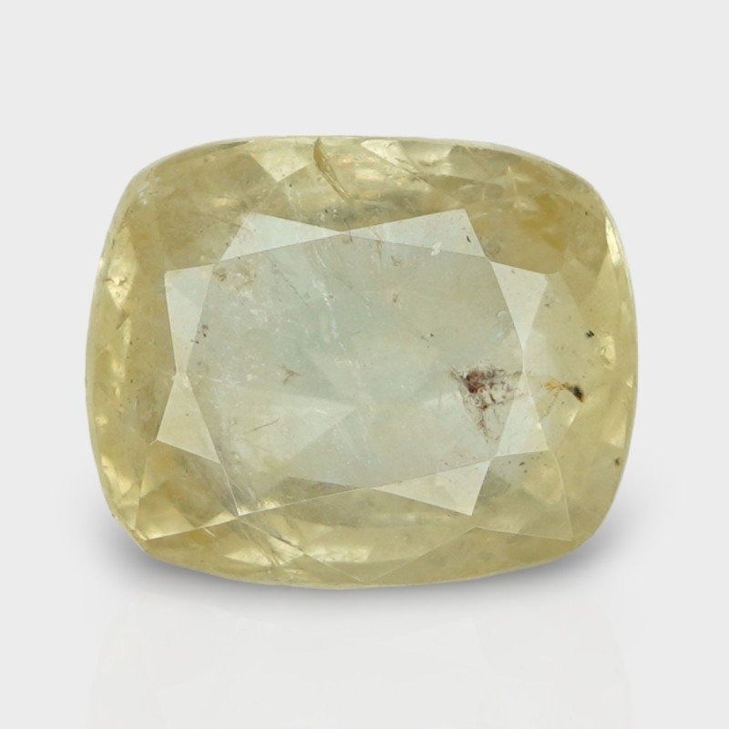 5.76 Cts. Natural Yellow Sapphire Faceted Cushion Loose Gemstone