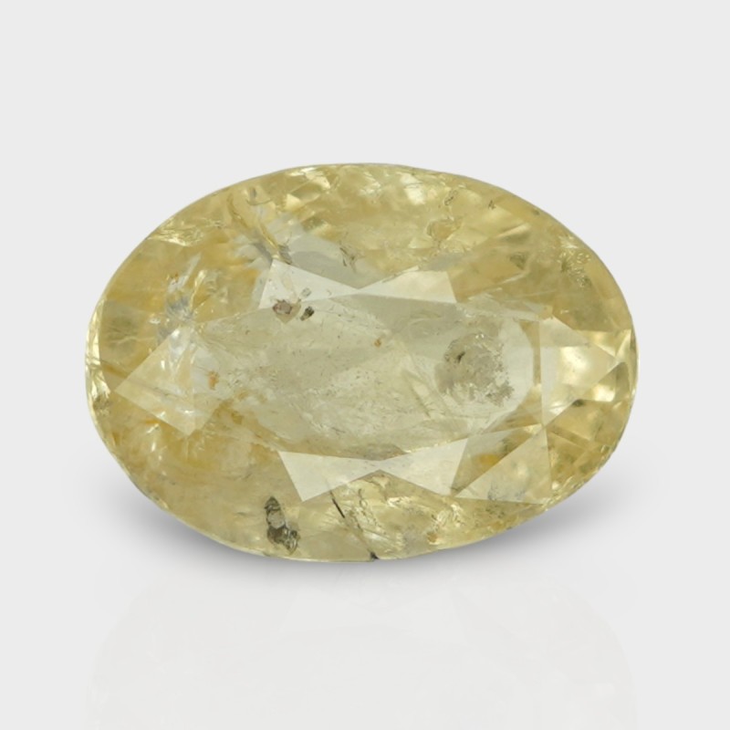 6.42 Cts. Natural Yellow Sapphire Faceted Oval Loose Gemstone