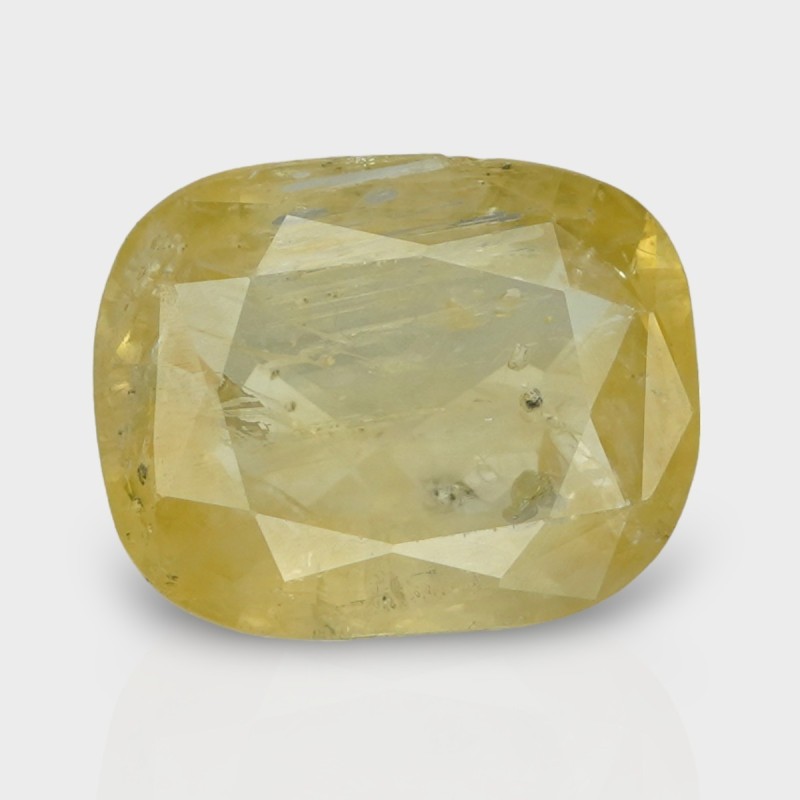 6.07 Cts. Natural Yellow Sapphire Faceted Cushion Loose Gemstone