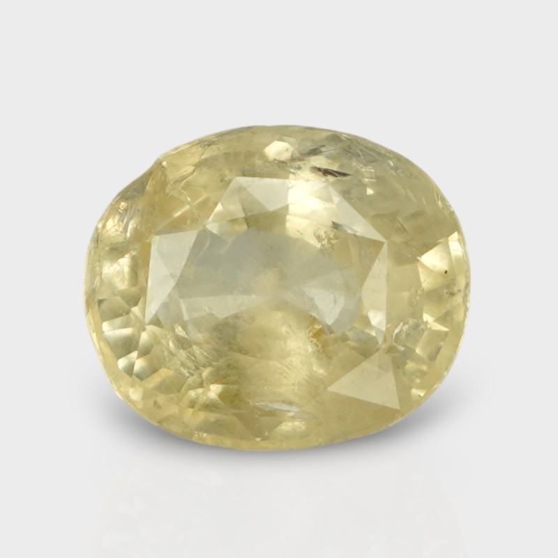 5.02 Cts. Natural Yellow Sapphire Faceted Oval Loose Gemstone