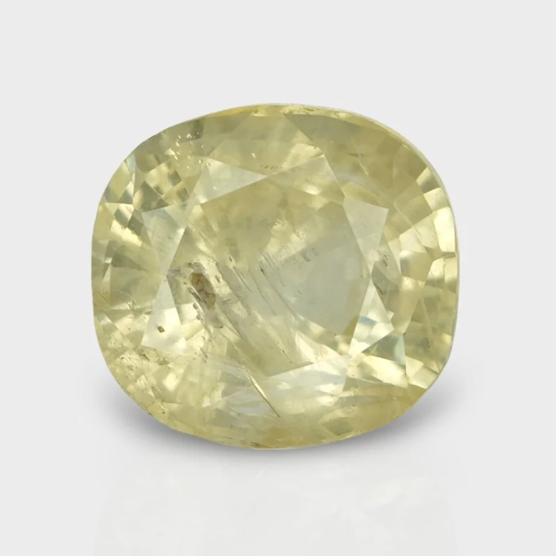 8.56 Cts. Natural Yellow Sapphire Faceted Cushion Loose Gemstone